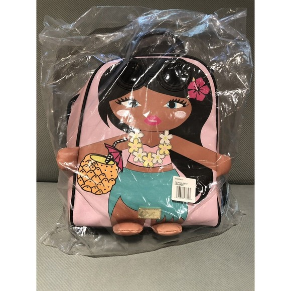 New Luv Betsey Johnson, Novelty Backpack , “LBMINDY” Tropical Hawaiian Girl main image 5